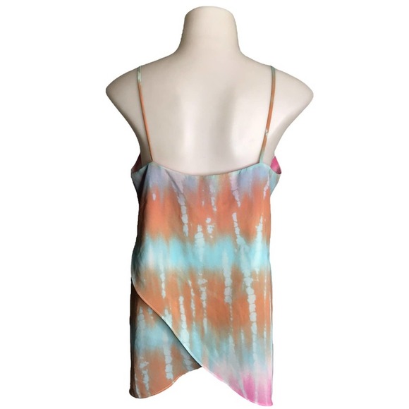 Soprano | Fun bright tie dye colorful spaghetti strap asymmetrical top - Picture 5 of 7